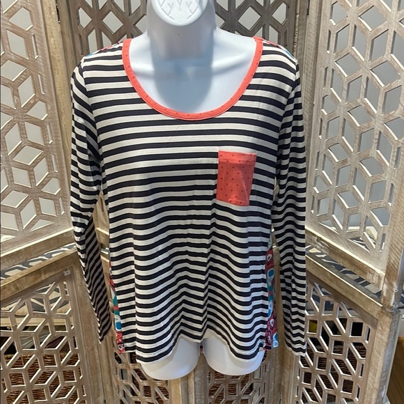 Matilda Jane Shea Tee Striped and Paisley - Picture 3 of 11